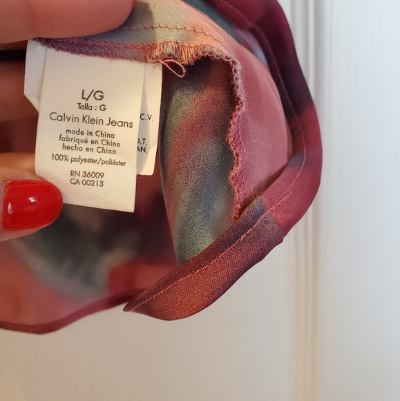 EUC Calvin Klein Cowl Neck Blouse - Picture 9 of 9